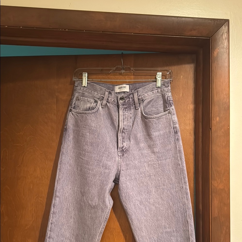 Agolde Purple Straight Leg Jeans Fashion-Forward Denim
